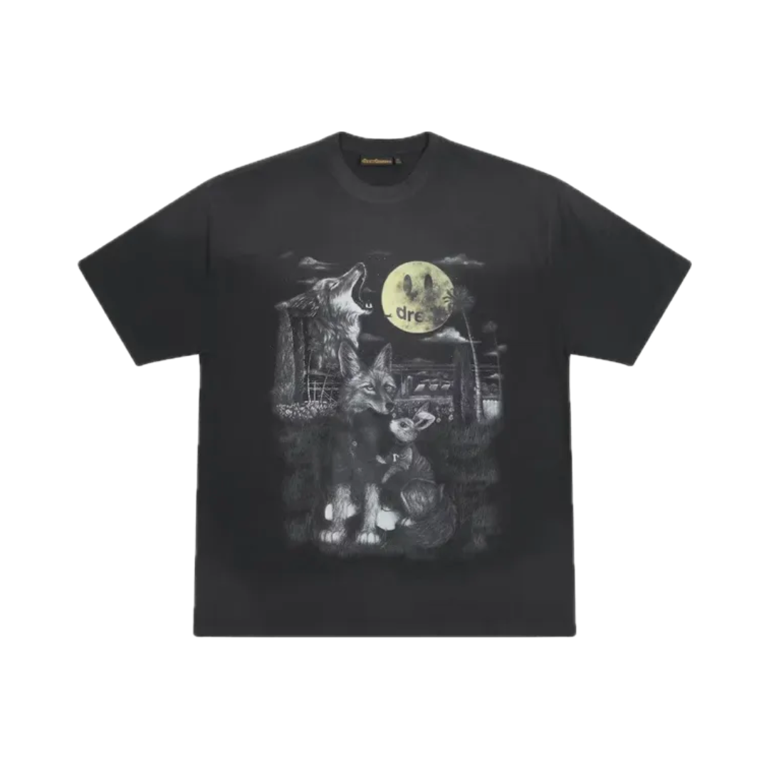 Drew House Full Moon SS Tee Faded Black