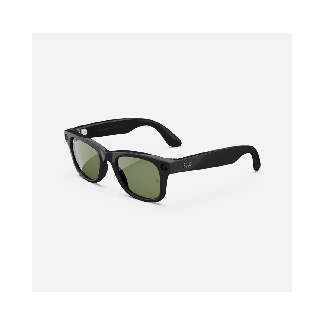 Ray Ban Meta Smart Glasses - Wayfarer Shiny Black G-15 Green Lenses