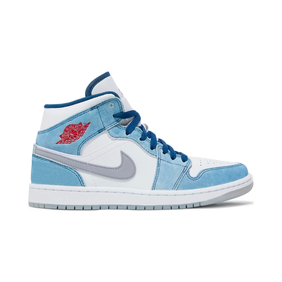 Air Jordan 1 Mid 'French Blue Fire Red'