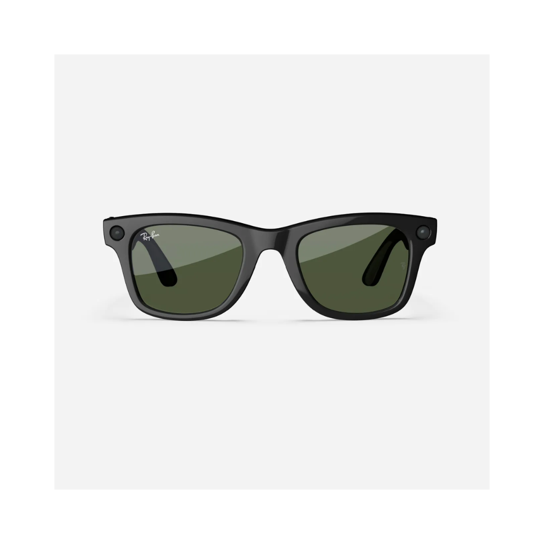 Ray Ban Meta Smart Glasses - Wayfarer Shiny Black G-15 Green Lenses