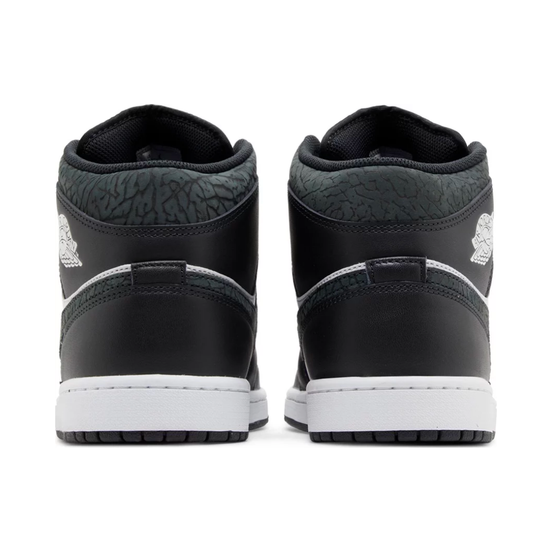 Air Jordan 1 Mid 'Black/Cement Grey-Fire Red-White'
