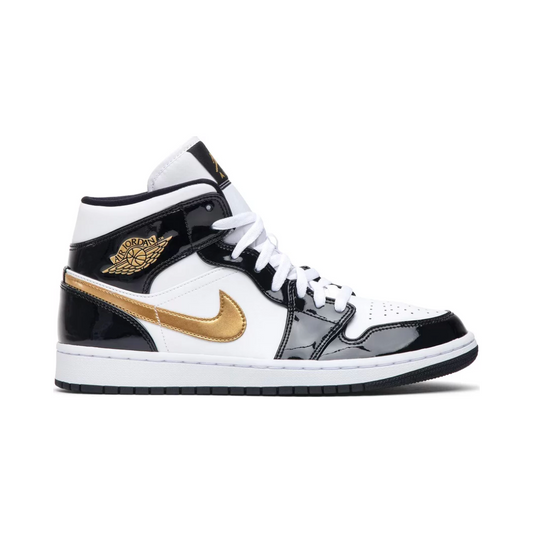 Air Jordan 1 Mid Patent SE 'Black Gold'
