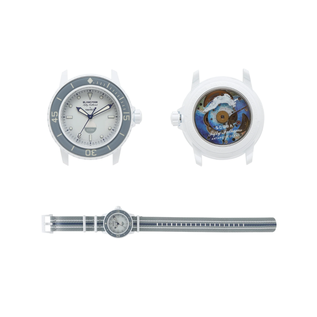 Swatch x Blancpain Bioceramic Scuba Fifty Fathoms Antarctic Ocean