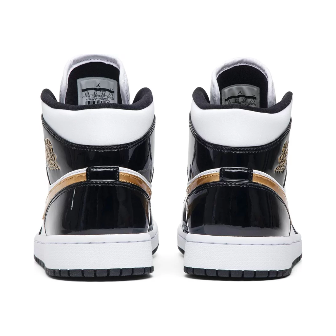 Air Jordan 1 Mid Patent SE 'Black Gold'